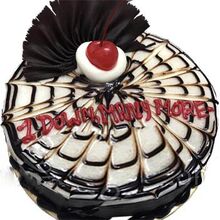 send special black forest round cake to dhaka